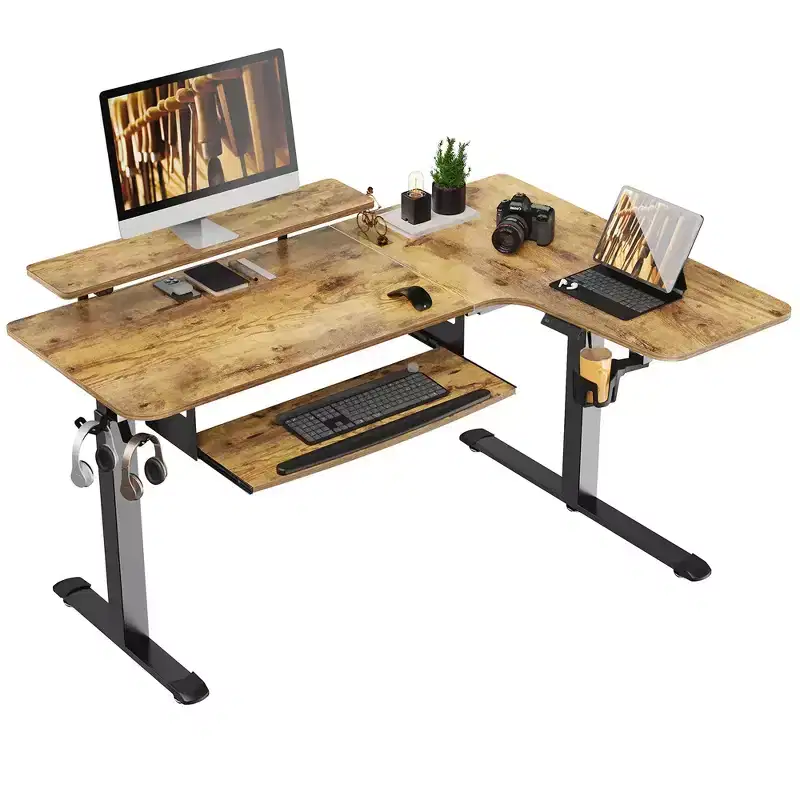 EUREKA ERGONOMIC 60x23 L Shaped Standing Desk with Accessories Set