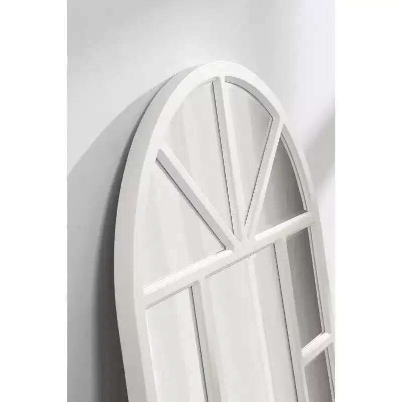 Windowpane Mirror �C 24x36, White, Cathedral-Style