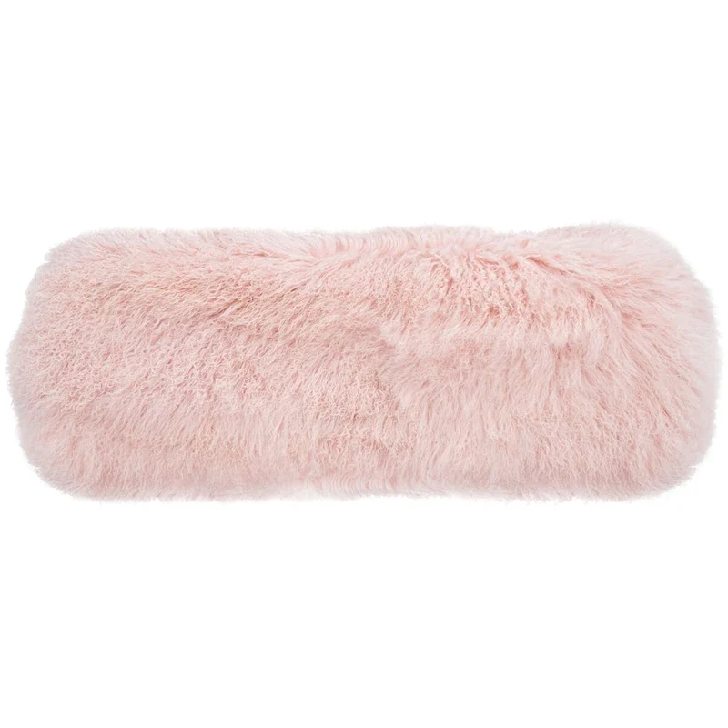 Gaetane Sheepskin Ottoman with Acrylic Legs