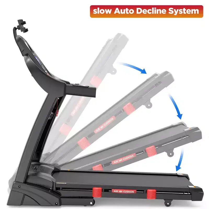 5.0HP Folding Treadmill for Home Office w/ 20Auto Incline, 300lbs Capacity Treadmill, 12MPH Fast Speed, 71 Programs, APP Enabled for Running Walking