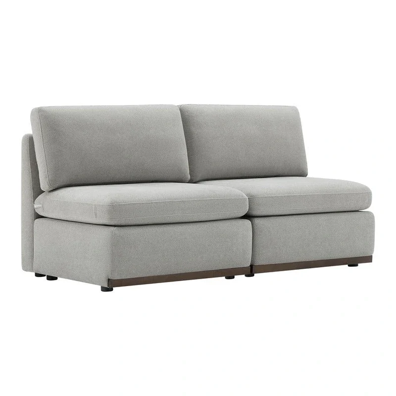 Donna Oversized Modular Sectional Fabric Sofa with Upgraded Wood Base