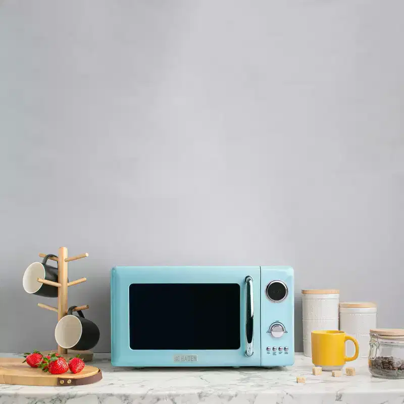 Haden 700W Compact Countertop Microwave Over Turquioise