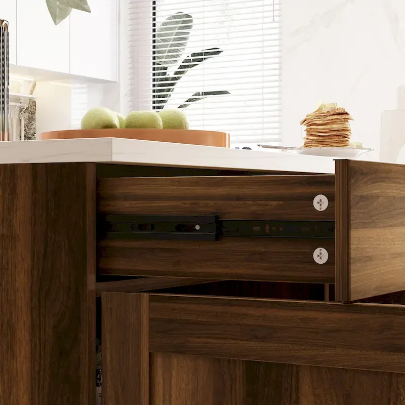 Bar Table Island Multi-Use Marble Cabinet - Elevate Your Home Decor