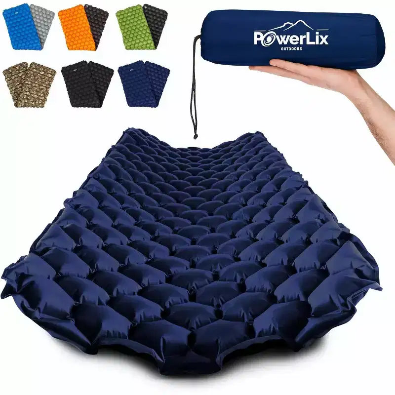 PowerLix Ultralight Sleeping Pad with Inflating Bag, Compact Hiking & Camping Mat