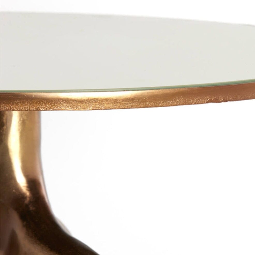 Gold & Cream Round Coffee Table