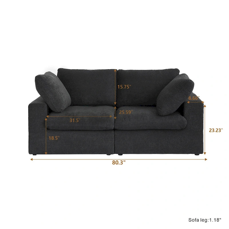 Modern Modular Convertible Sectional Sofa Couch for Living Room