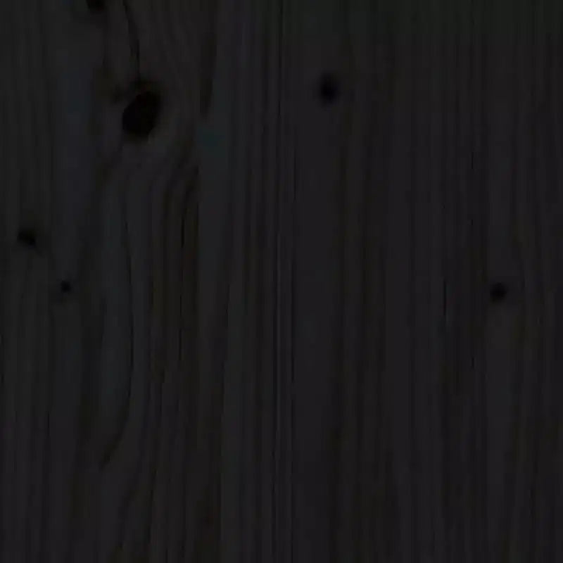 Book Cabinet Black Solid Pine Wood Medium Book Cabinet