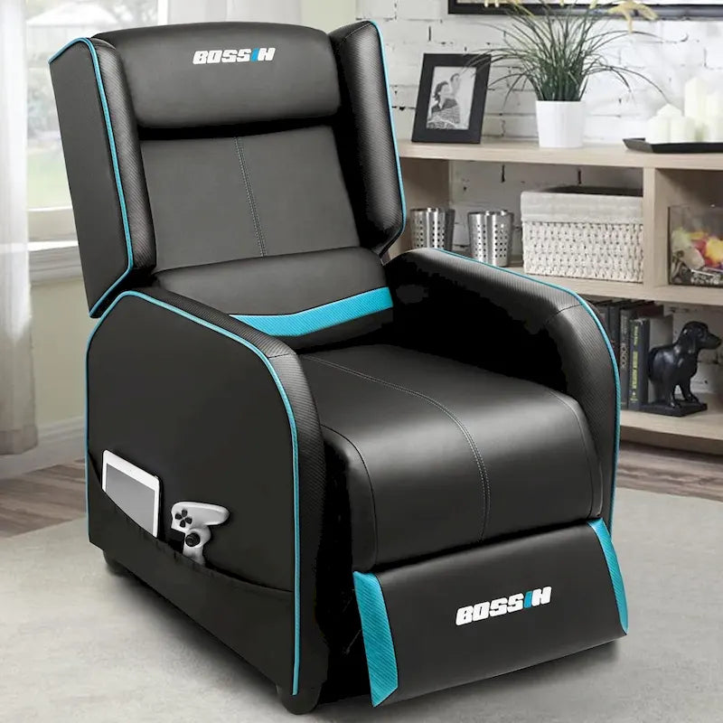 PU Leather Ergonomic Gaming Single Recliner Sofa for Living Room
