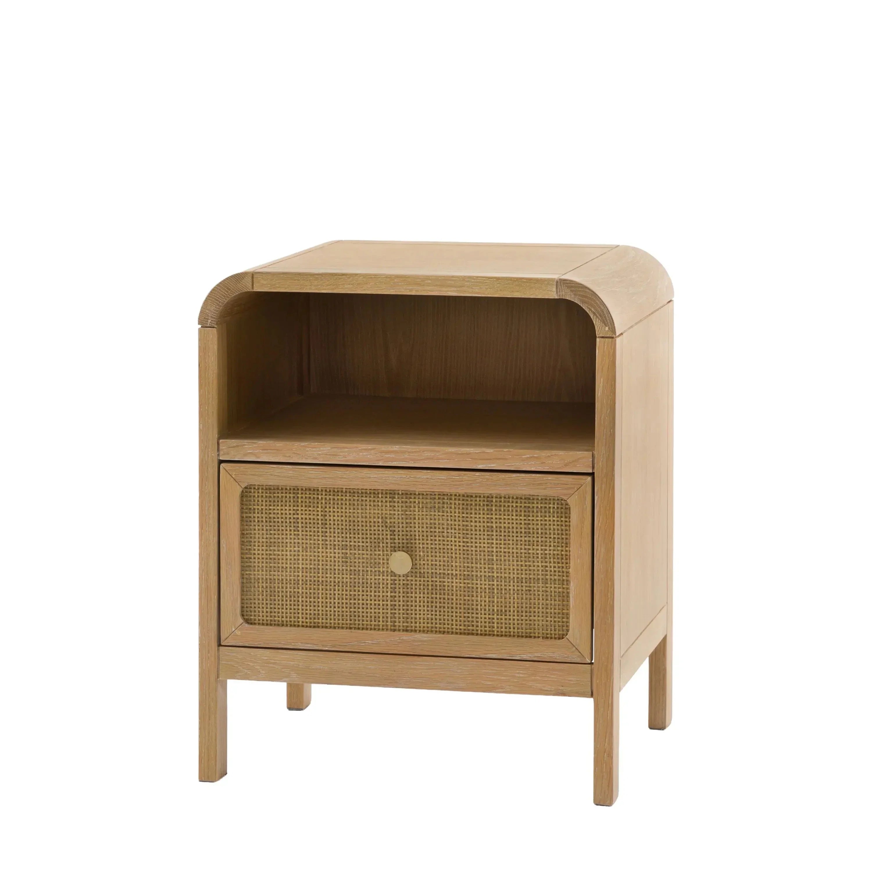 Natural Rattan 1 Drawer Bedside Table