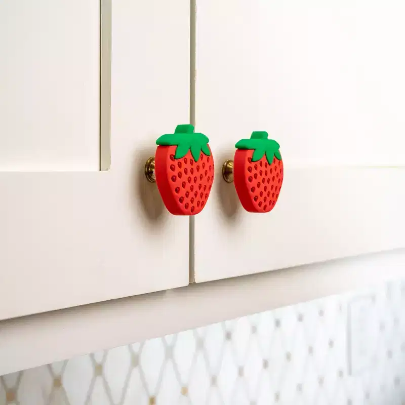 Knobz: Decorative Knob Covers - Strawberry - 12pk, Hardware Decorations