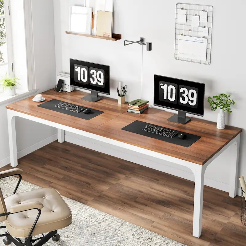 78.74 inch Extra Long 2 Person Double Computer Desk for Home Office