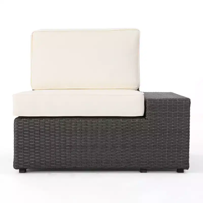 GDFStudio Felicity Outdoor Wicker 7 Seater Sectional Sofa Chat Set with Cushions