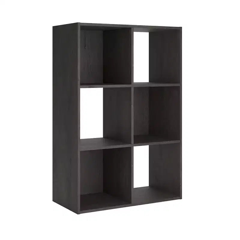 6-Cube Open Storage Organizer Bookcase, Versatile Display Unit for Home Organization, Wood Laminate