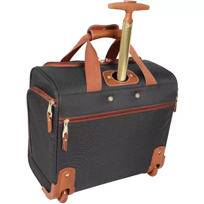 Steve Madden 15 Inch Under Seat Bag Carry on Suitcase with 2 Wheels