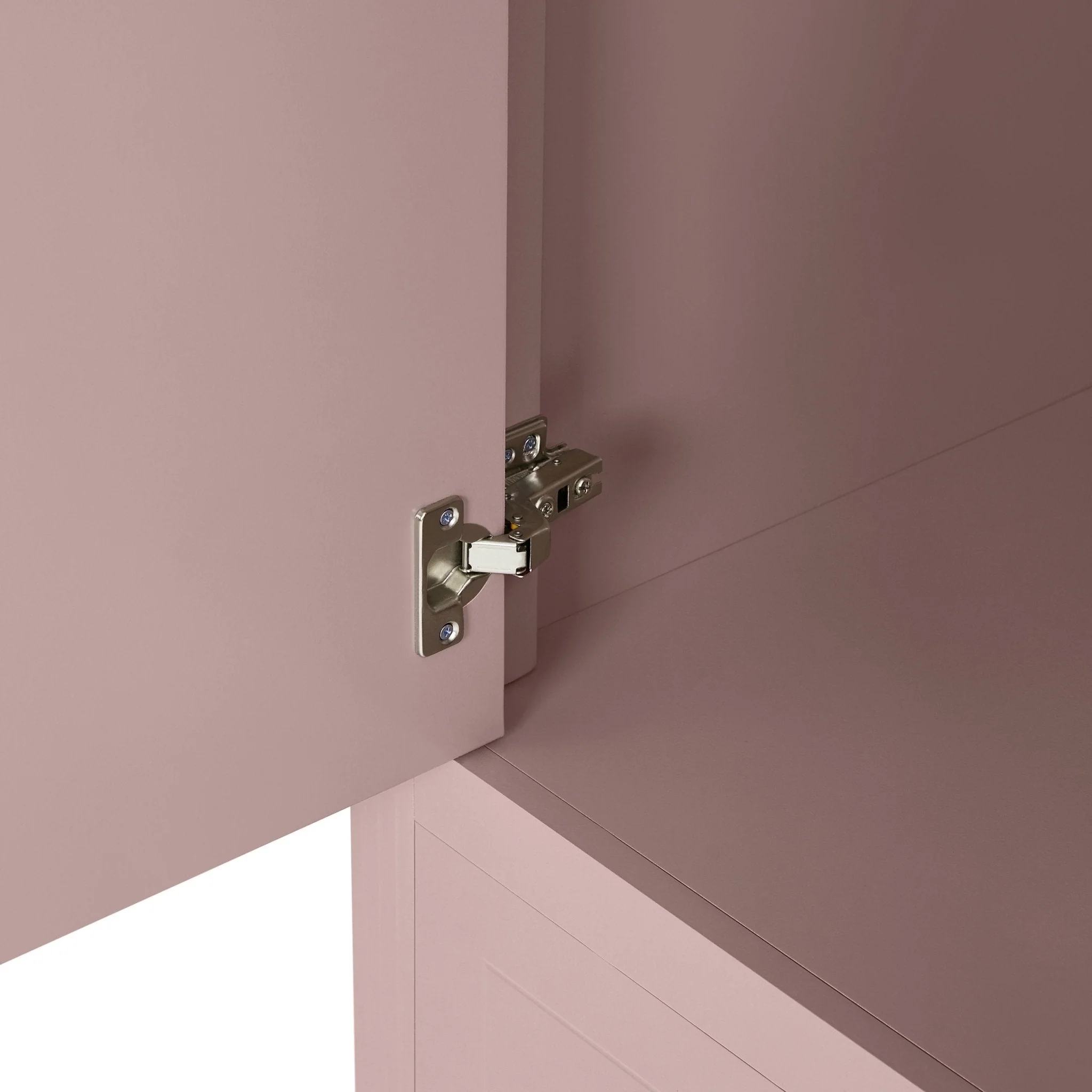 2 Door Wardrobe with Drawer - Dusty Mauve