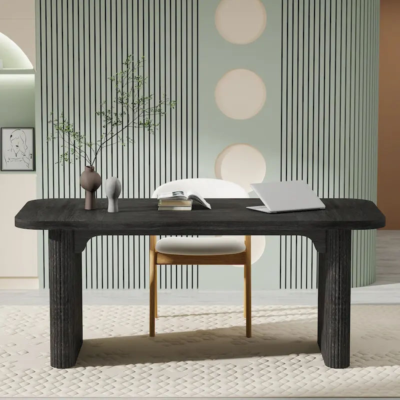 63 Computer Desk for Home Office, Simple Rectangular Writing Table for Study Room Bedroom