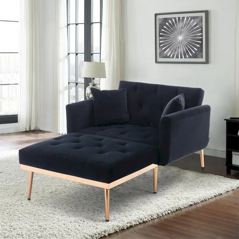 Barrel Accent Chair with Foam Padding and Velvet Upholstery