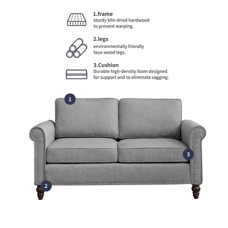 Mixoy Sectional Sleeper Sofa,Single Couch & Loveseat Couch &3 Seater Sofa, DIY Combination for Living Room