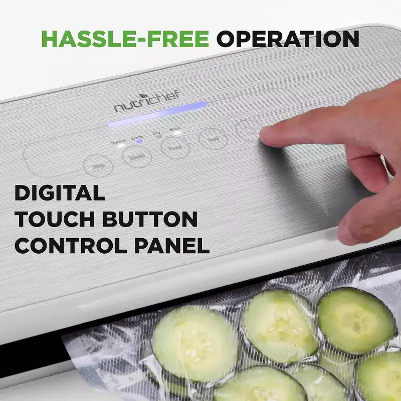 NutriChef Automatic Food Vacuum Sealer with Bottle Stopper