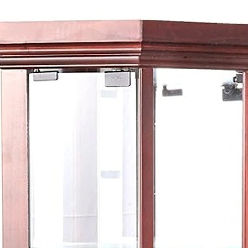 Dark Brown Glass Display Cabinet Stand for 1 Person, 16W x 71H