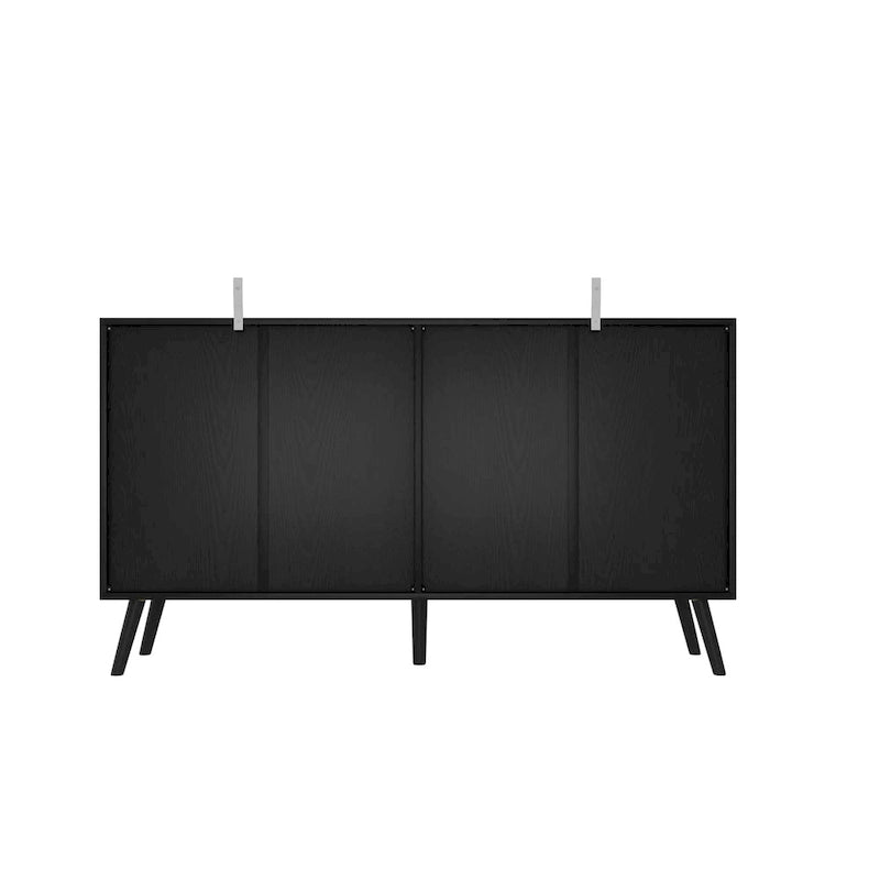 Sleek Black Buffet Cabinet Home Decor Console Table Side Table Wood