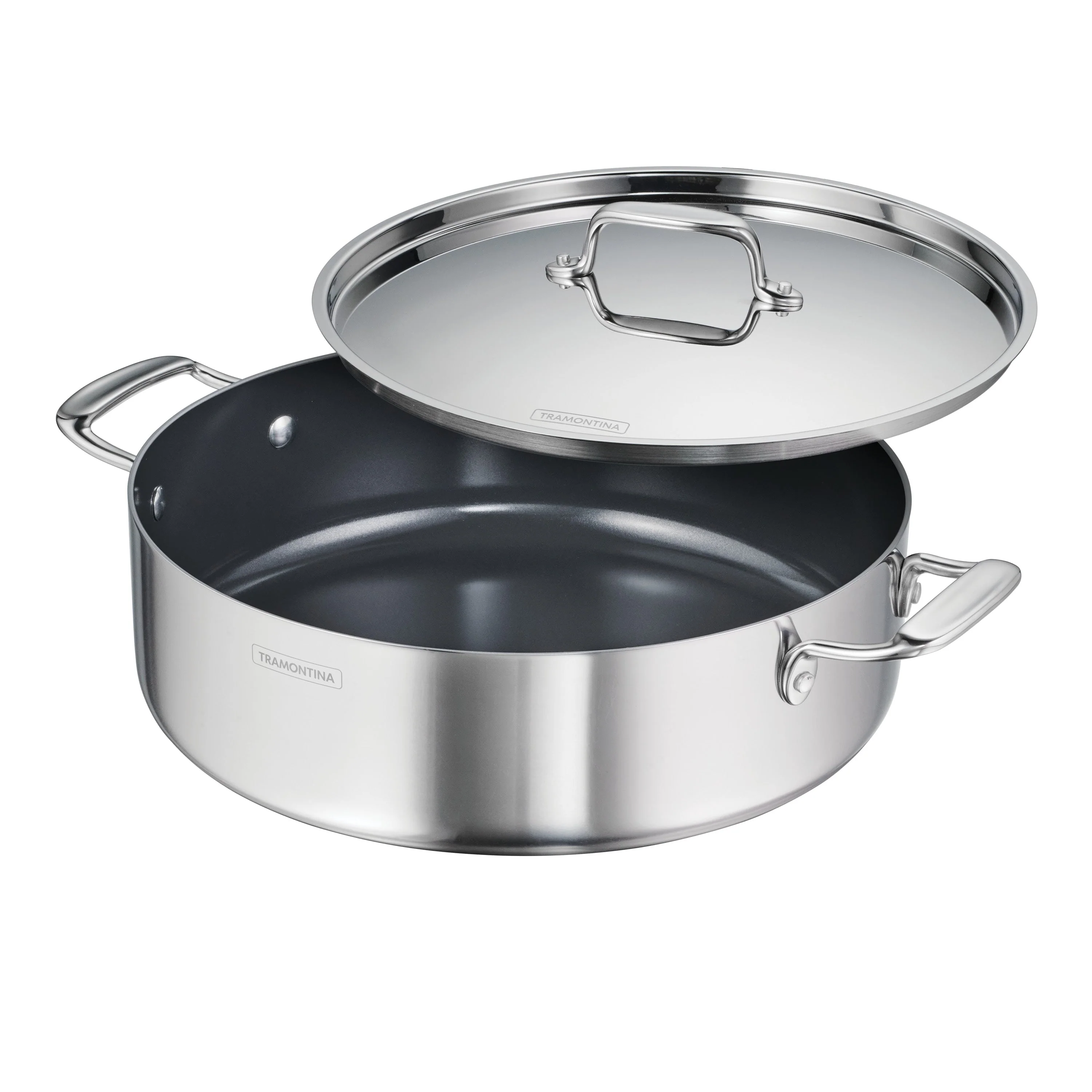 Tri-Ply Clad Covered Casserole with Ceramic Interior