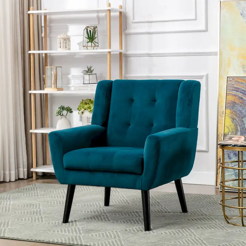 Soft Velvet Ergonomics Accent Chair for Living Room