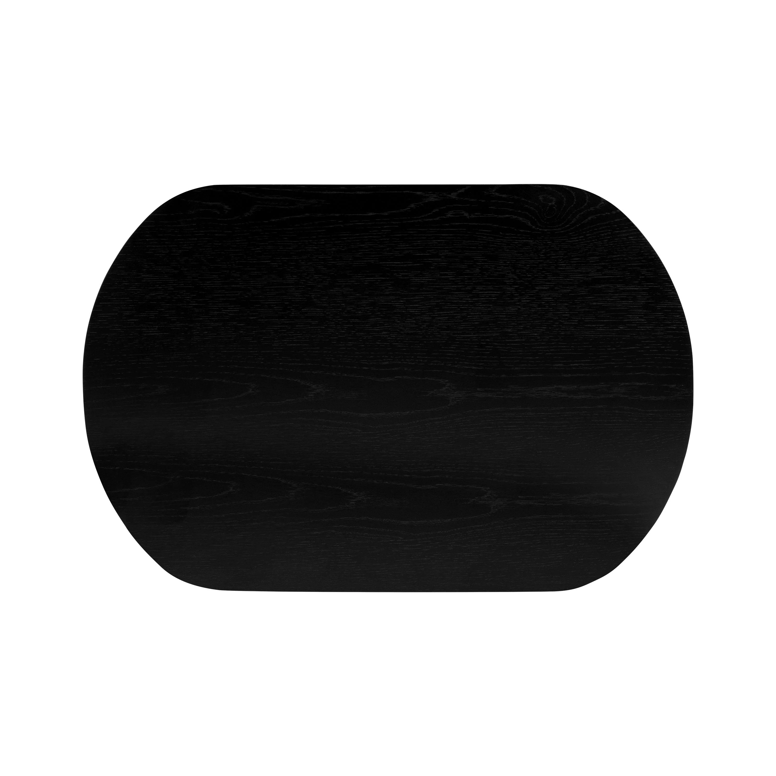 Modern Black Nightstand with Solid Oak Frame for Bedroom