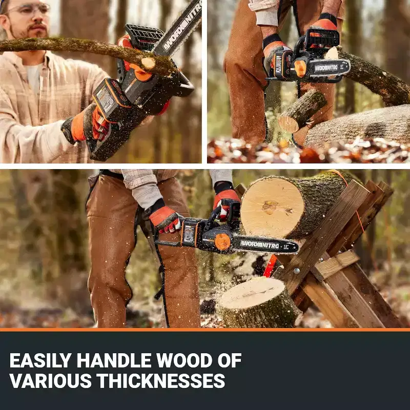 Worx Nitro WG350 20V Brushless 12 Cordless Chainsaw