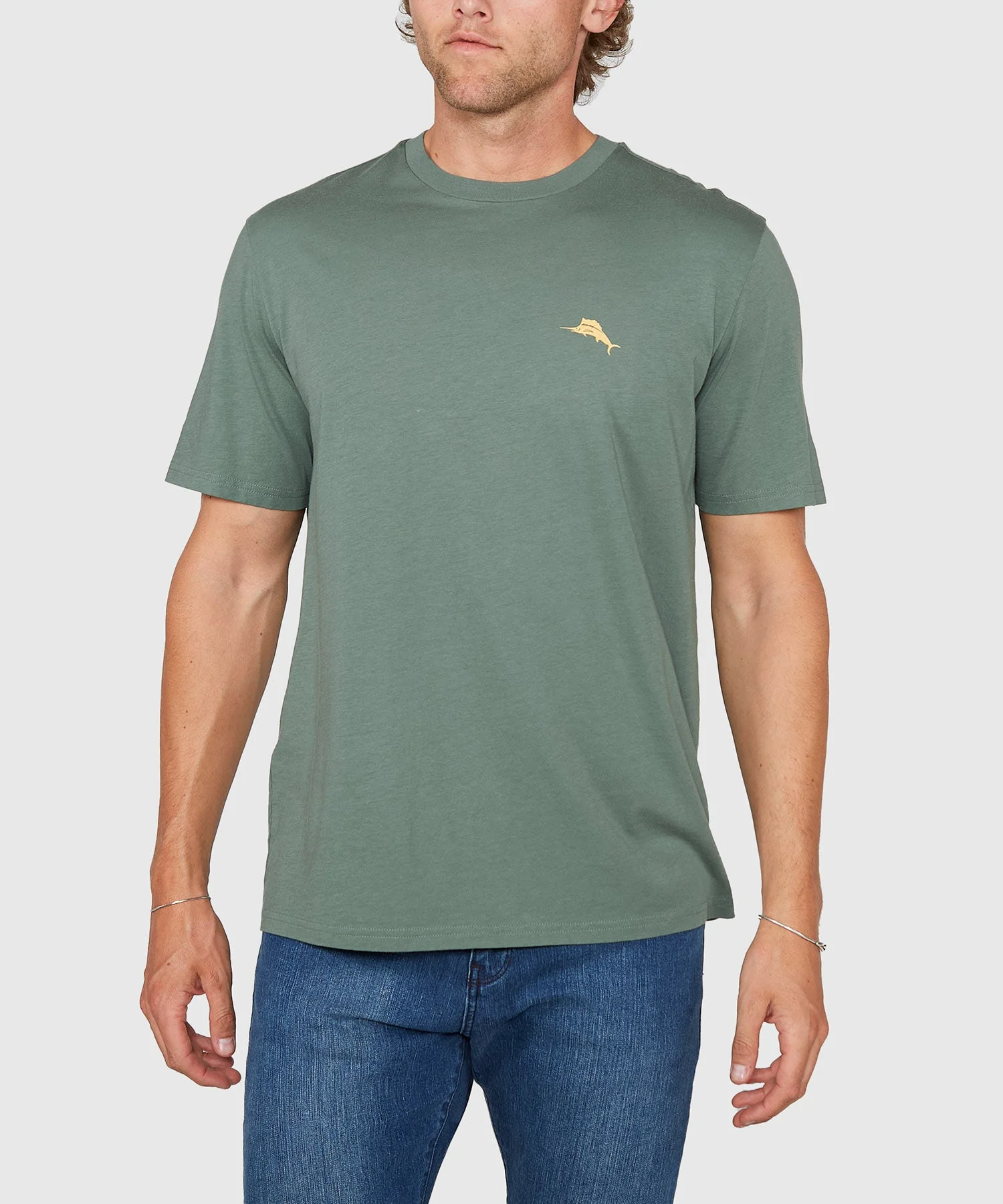 Short Sleeve Printed T-Shirt �C Dark Jade