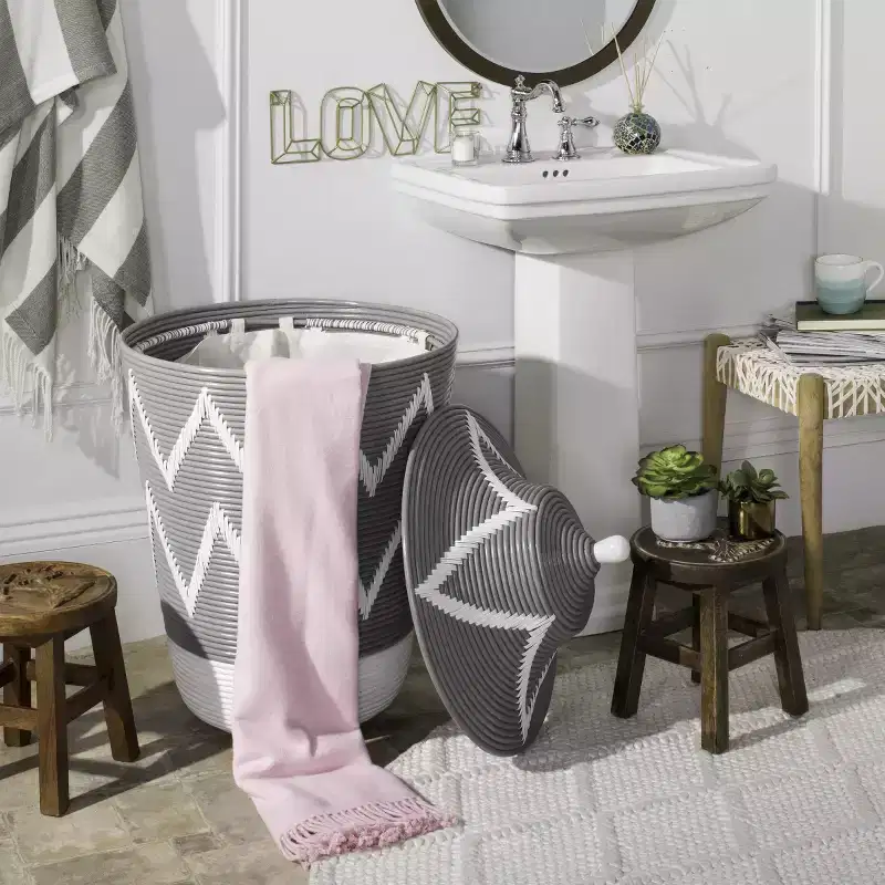 Laundry Basket - HAC6004 - Grey/White