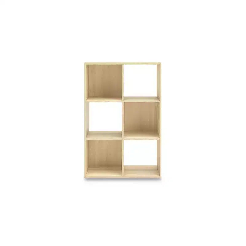 6-Cube Open Storage Organizer Bookcase, Versatile Display Unit for Home Organization, Wood Laminate
