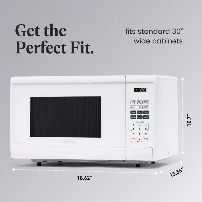 Farberware 900-Watt 0.9 Cu. Ft. Countertop Microwave Oven With LED Lighting and Child Lock, White