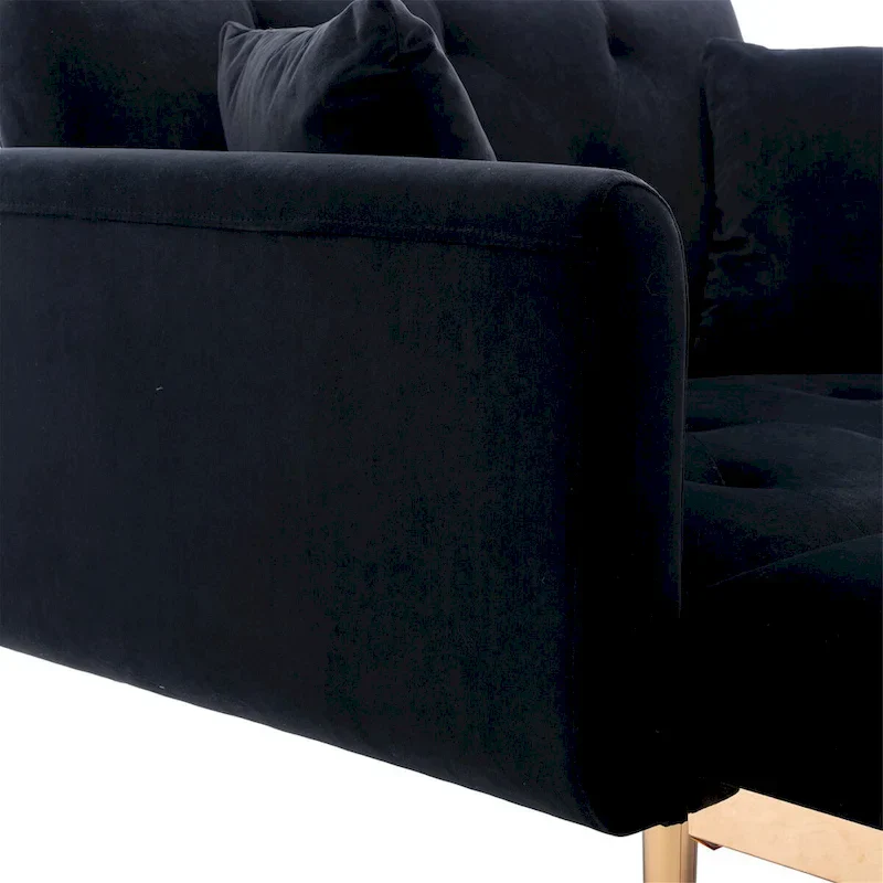 Barrel Accent Chair with Foam Padding and Velvet Upholstery