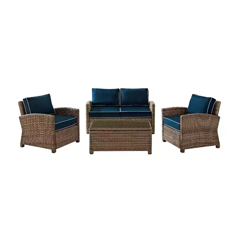 Bradenton 4pc Outdoor Wicker Conversation Set - Crosley