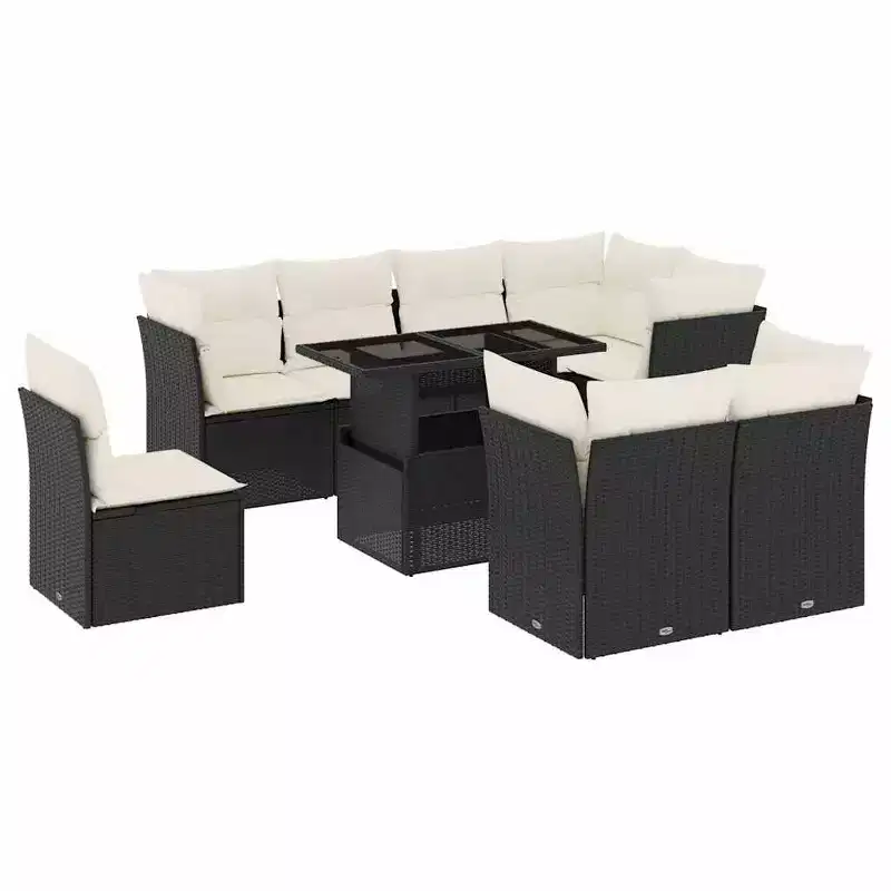 vidaXL Handy Patio Sofa Set with Cushions for Chilling Outside