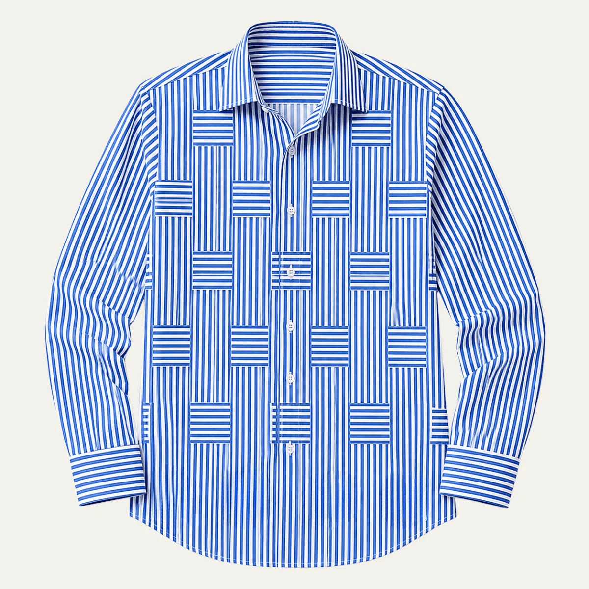 Men's Shirt ¡ª Striped Button-Up Tailored Fit Wrinkle Resistant