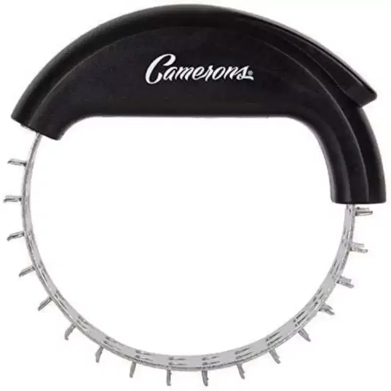 Camerons Rolling Meat Tenderizer BBQ Tool - Stainless Steel Sharp Blades Break Down Tough Tendons in Beef, Poultry, Steak & More - Cookout Essential