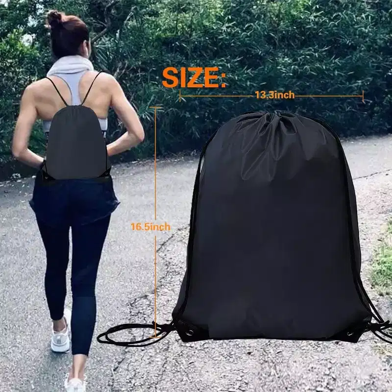 40 Pcs Drawstring Backpack Bulk Draw String Bags Cinch Polyester Bag, 10 colors