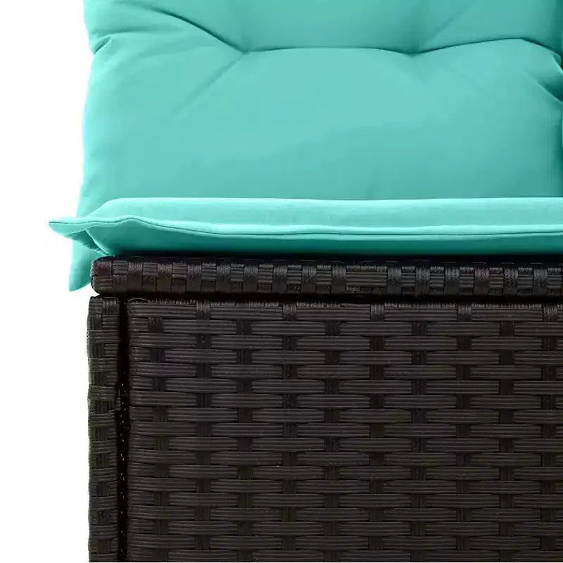 vidaXL Garden Sofa Set with Cushion 8 pcs Brown Poly rattan