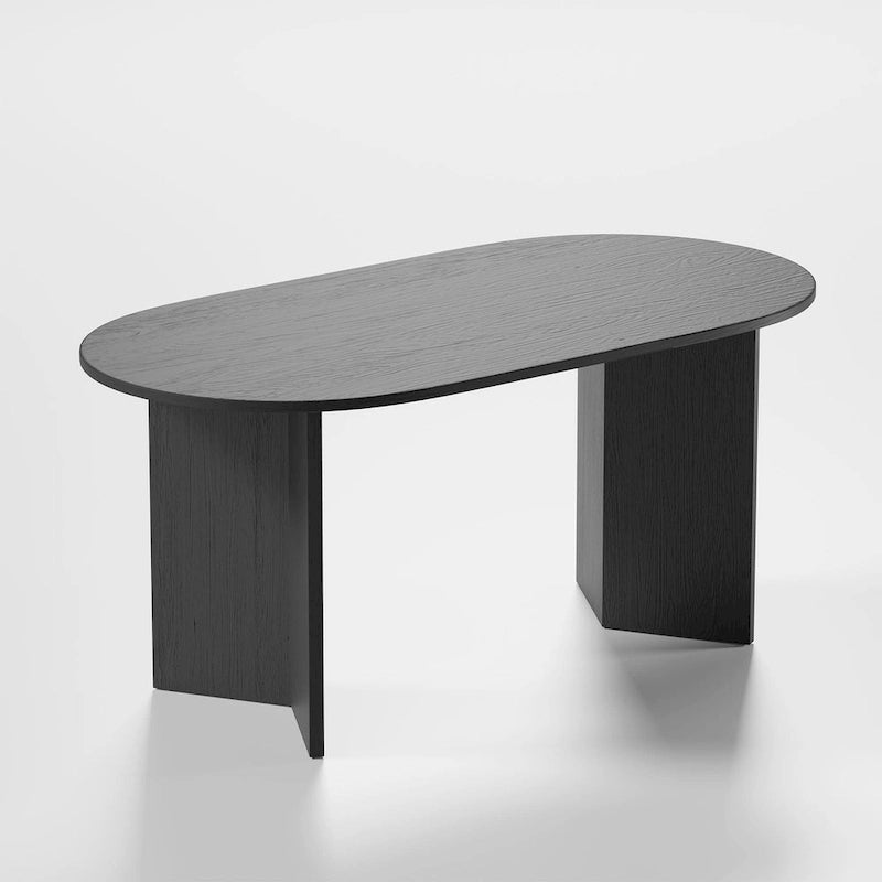Nordic Style Solid Wood Oval Dining Table, Seats 6