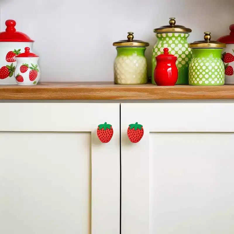 Knobz: Decorative Knob Covers - Strawberry - 12pk, Hardware Decorations