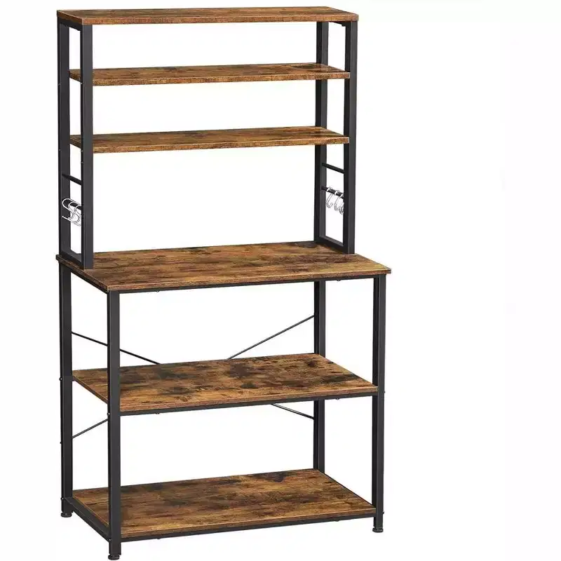 Baker's Rack Microwave Oven Stand – Kitchen Tall Utility Storage Shelf