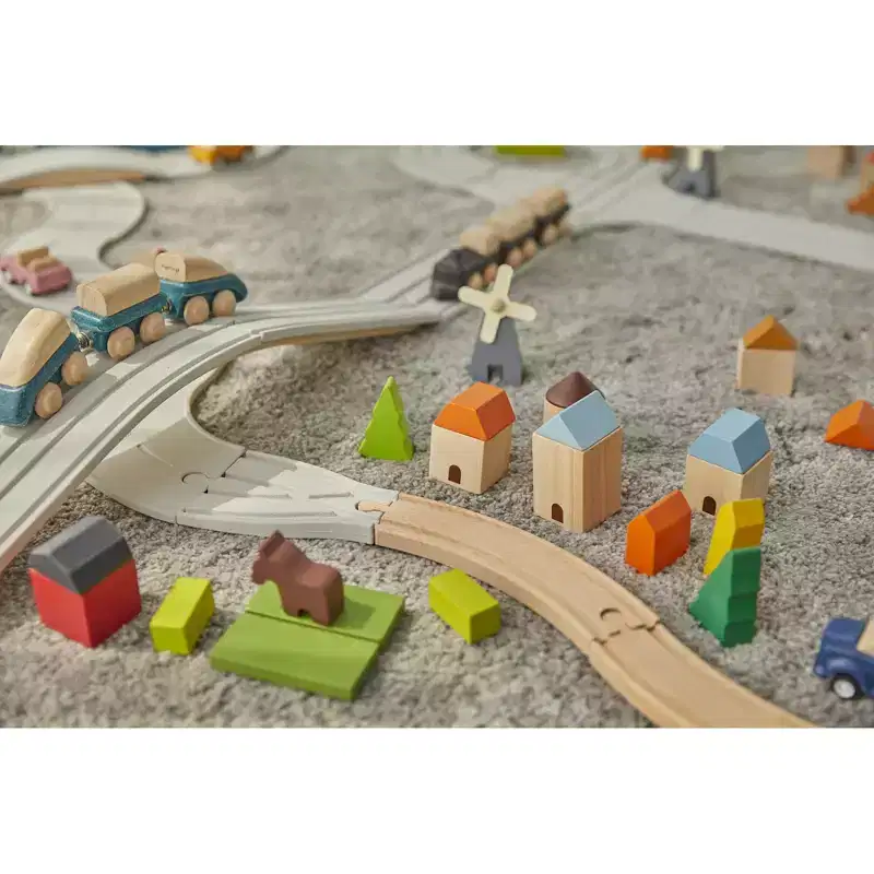 Plantoys| Rubber Road & Rail Adaptor Tracks