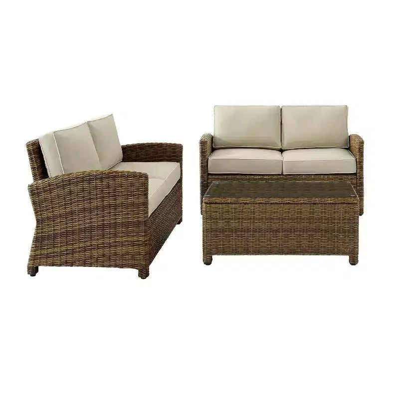 Bradenton 3pc Outdoor Wicker Seating Set - Crosley