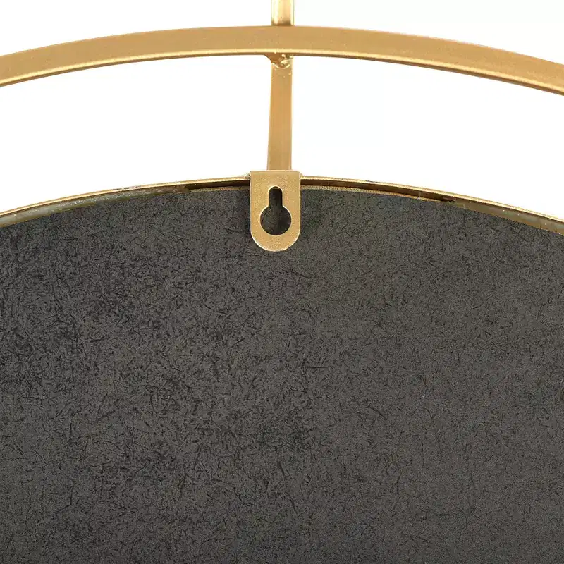 Round Wire Framed Wall Mirror, Gold