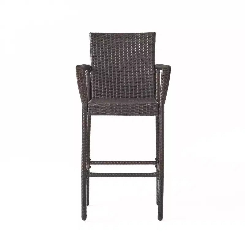 Christopher Knight Home Colbin Outdoor Wicker 5 Piece Square Bar Set, Multibrown
