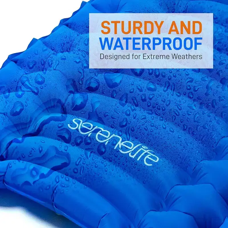 SereneLife Ultralight Sleeping Pad - Portable, Comfortable, and Tear-Resistant