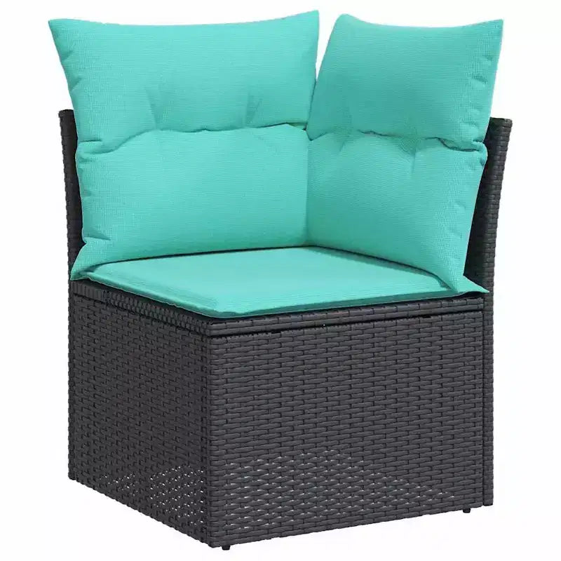 vidaXL Garden Sofa Set with Cushion 8 pcs Brown Poly rattan