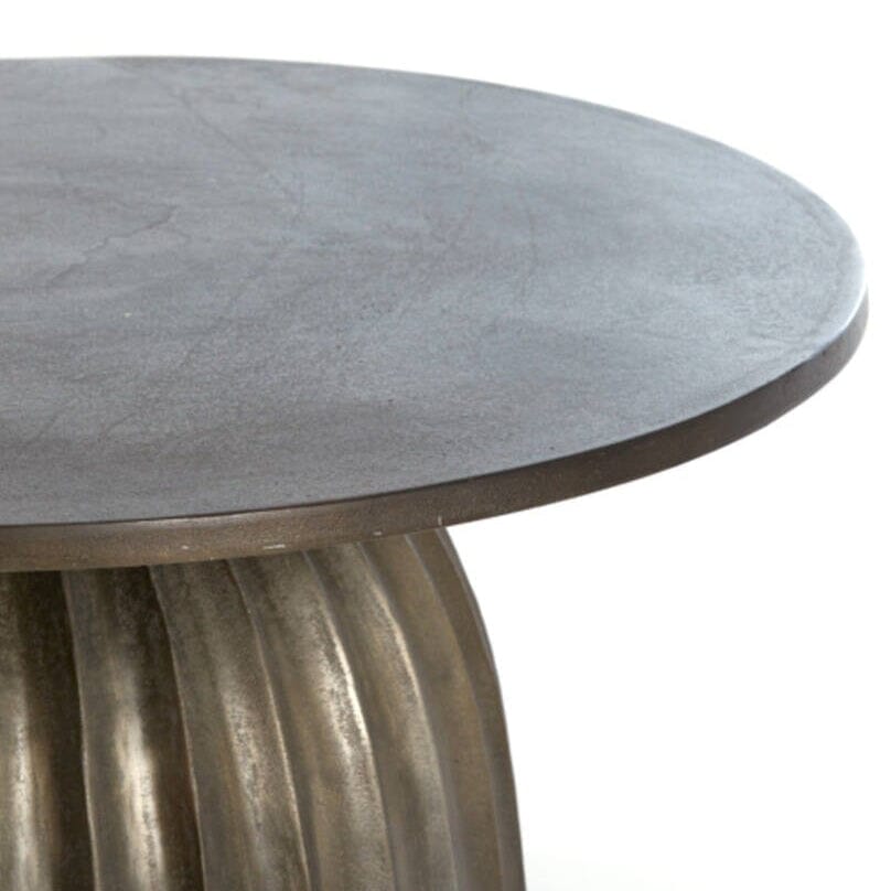 Dark Brown Round Coffee Table